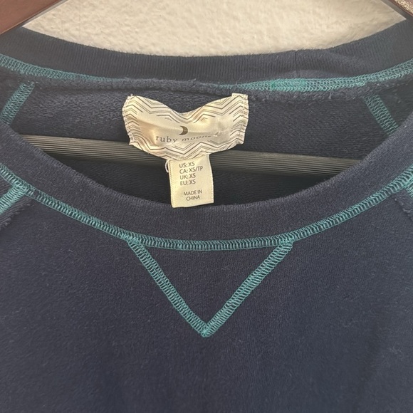 Anthropologie Navy and Teal Sweater - Picture 2 of 3